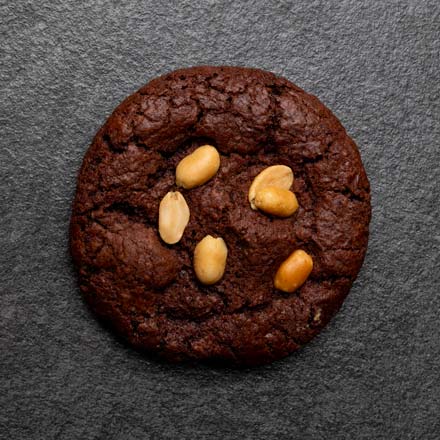 Artisanal gluten-free vegan peanut butter and chocolate cookie